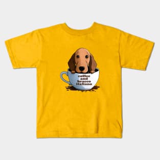 Coffee and bracco italiano Kids T-Shirt